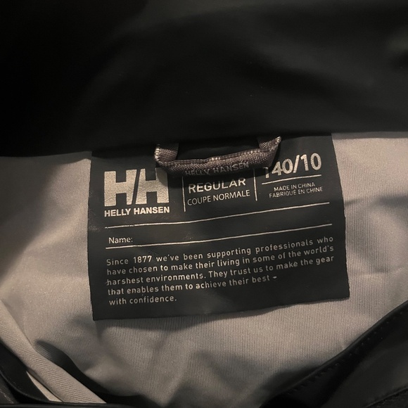 Helly Hansen Kid's Blue Long Sleeve Rain Jacket Size 140/10 - Picture 3 of 3